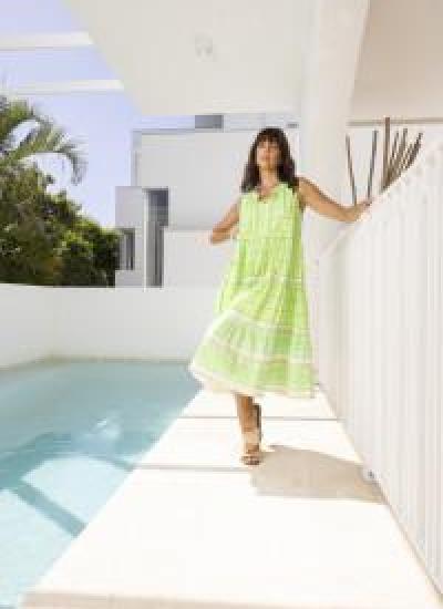 Straddie Green Sleeveless Dress