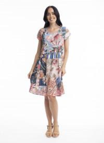 Luzon Bib Print Dress