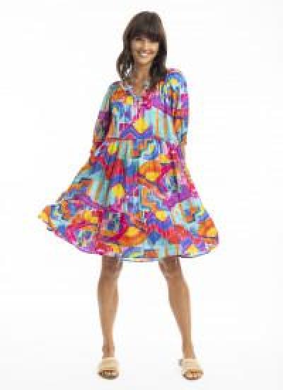 Frida Print Layer Dress